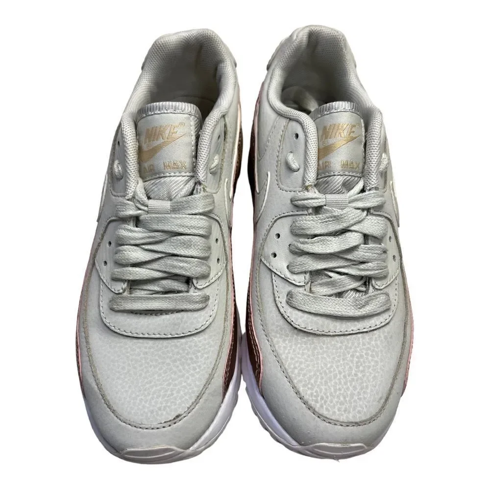 Size 5 Nike Women Air Max 90 Ultra Low Shoes 859523 001 White Beige Bronze EUC